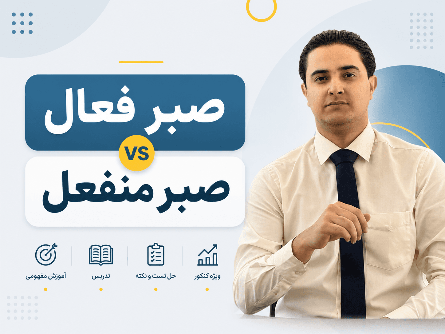 پوستر صبر فعال vs صبر منفعل
